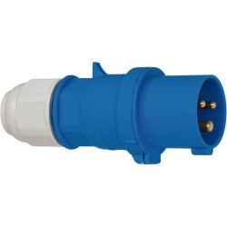 Clavija y toma CEE 230V/16A IP44 para exteriores - 3 polos