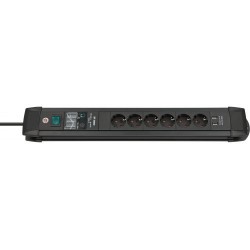 Base de tomas múltiples Premium-Line con puertos USB y protección contra subidas de tensión