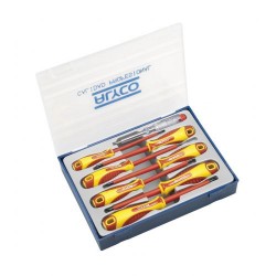 JUEGO DE DESTORNILLADORES AISLADOS 8 PZS, CAJA DE PLÁSTICO